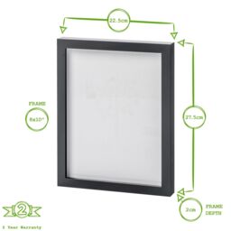 "Nicola Spring Photo Frames - 8"" x 10"" - Pack of 5 in White" - thumbnail 3