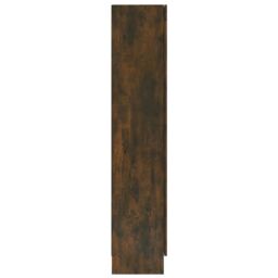 Berkfield Home Vitrine Cabinet Smoked Oak 82.5x30.5x150 cm Engineered Wood in Brown - thumbnail 5