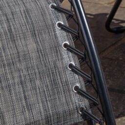Samuel Alexander Multi Position Garden Gravity Relaxer Chair Sun Lounger with Sun Canopy in Grey - thumbnail 6