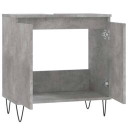 Berkfield Home Durable Bathroom Cabinet Concrete Grey 58x33x60 cm Engineered Wood - Size: 58 x 33 x 60 cm - thumbnail 5