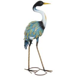 OUTSUNNY Heron Garden Statue, Metal Garden Gift with Stakes, Multi-Colour - thumbnail 2
