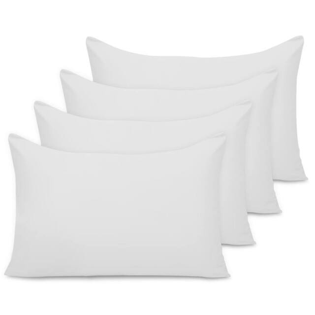 Grace Microfiber Pillow Cases Pack of 4 with Envelope Closure in White - Size: Standard Pillow Case - image 1