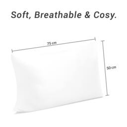 Grace Microfiber Pillow Cases Pack of 4 with Envelope Closure in White - Size: Standard Pillow Case - thumbnail 3