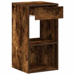 Berkfield Home Bedside Cabinet with Drawer Smoked Oak 35x34x66.5 cm in Brown - thumbnail 5