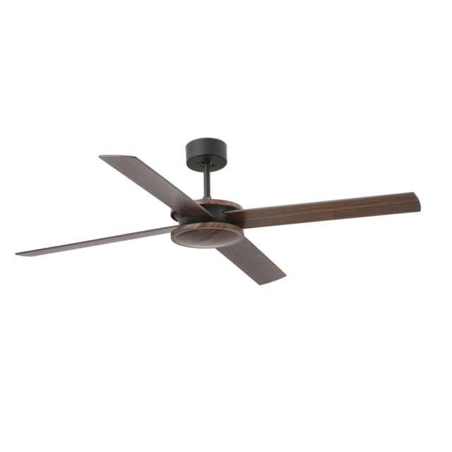 Netlighting Polea Ceiling Fan 132cm Brown 4 Blades - image 1
