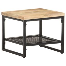 Berkfield Home Side Table 40x40x35 cm Solid Mango Wood in Brown - Size: 40 x 40 x 35 cm - thumbnail 1