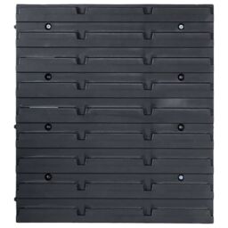 Berkfield Home 48 Piece Storage Bin Kit with Wall Panels Blue & Black - thumbnail 4