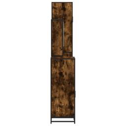 Berkfield Home Durable 4¬†Piece Bathroom Furniture Set¬†Smoked Oak Engineered Wood in Brown - thumbnail 7