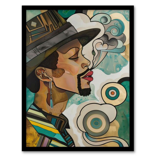 Artery8 Minneapolis Sound Musician Trippy Portrait Framed Art Print - Size: A4 - image 1