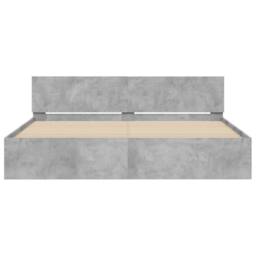 Berkfield Home Durable Bed Frame without Mattress Concrete Grey 160x200 cm - thumbnail 5