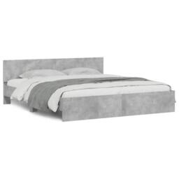 Berkfield Home Durable Bed Frame without Mattress Concrete Grey 160x200 cm - thumbnail 3