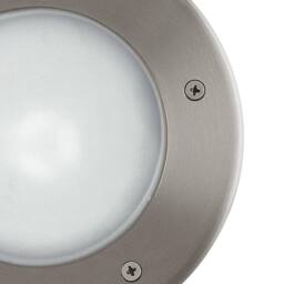 Eglo Riga 3 Stainless Steel Integrated LED Outdoor Recessed Ground Light, (D) 17cm in Silver - thumbnail 4