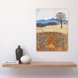 "Artery8 Colorado Countryside Floral Landscape Painting Wall Art Print - Size: W18"" x H24""" - thumbnail 4