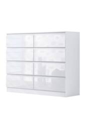 FWStyle High Gloss White Chest Of 8 Drawers - Stora - thumbnail 4