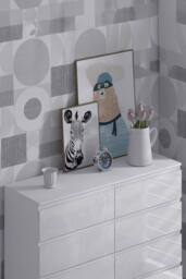 FWStyle High Gloss White Chest Of 8 Drawers - Stora - thumbnail 3