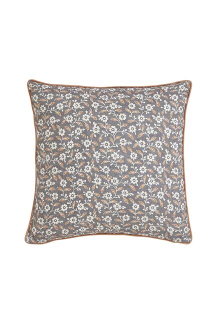 Helena Springfield 'Folk Ditsy' Cotton Cushion in Grey - Size: 45 cm x 45 cm - image 1