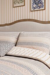 Helena Springfield 'Folk Ditsy' Cotton Cushion in Grey - Size: 45 cm x 45 cm - thumbnail 3