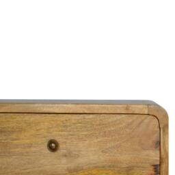 Wyld Haus Gradara Natural Oak Mango Wood 2 Drawer Floating Bedside Table in Brown - thumbnail 5
