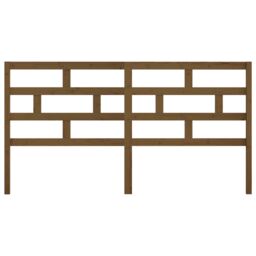 Berkfield Home Bed Headboard Honey Brown 206x4x100 cm Solid Wood Pine - Size: 206 x 4 x 100 cm - thumbnail 4