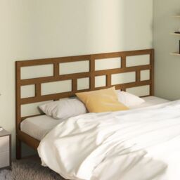 Berkfield Home Bed Headboard Honey Brown 206x4x100 cm Solid Wood Pine - Size: 206 x 4 x 100 cm - thumbnail 1