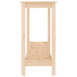 Berkfield Home Console Table 110x40x80 cm Solid Wood Pine in Brown - Size: 110 x 40 x 80 cm - thumbnail 4