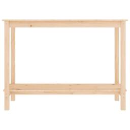 Berkfield Home Console Table 110x40x80 cm Solid Wood Pine in Brown - Size: 110 x 40 x 80 cm - thumbnail 3