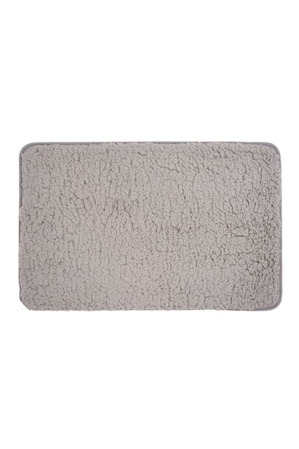 Living and Home Non-Slip Polyester Bath Mat in Grey - Size: 40 cm x 60 cm - image 1