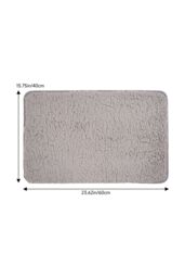 Living and Home Non-Slip Polyester Bath Mat in Grey - Size: 40 cm x 60 cm - thumbnail 8
