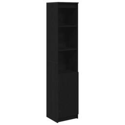 Berkfield Home Highboard Black Oak 37.5x35x180 cm Engineered Wood - thumbnail 3