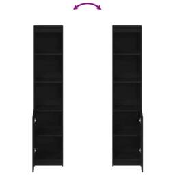 Berkfield Home Highboard Black Oak 37.5x35x180 cm Engineered Wood - thumbnail 8