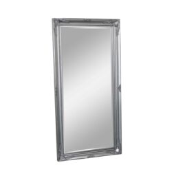 Melody Maison Large Ornate Silver Wall / Floor / Leaner Mirror 158cm X 78cm in Metallic Silver - Size: 158 cm X 78 cm - thumbnail 1