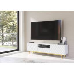 Mex Furniture LTD TV Unit Diamond Luxe 180cm - White - thumbnail 5