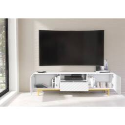 Mex Furniture LTD TV Unit Diamond Luxe 180cm - White - thumbnail 3