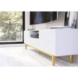 Mex Furniture LTD TV Unit Diamond Luxe 180cm - White - thumbnail 6