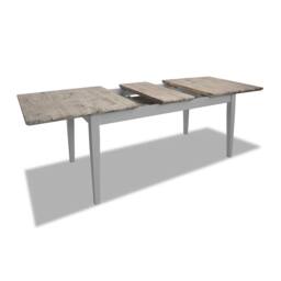 Statement Furniture Florence Rectangle Extendable Kitchen Dining Table in Light Grey - thumbnail 4