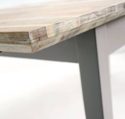 Statement Furniture Florence Rectangle Extendable Kitchen Dining Table in Light Grey - thumbnail 6