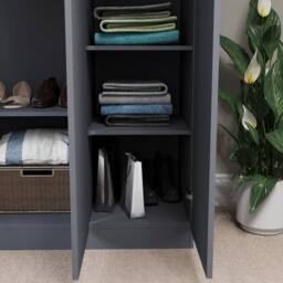 HD Designs Riano 3 Door Wardrobe Storage Organizer in Grey - thumbnail 8