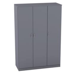 HD Designs Riano 3 Door Wardrobe Storage Organizer in Grey - thumbnail 2