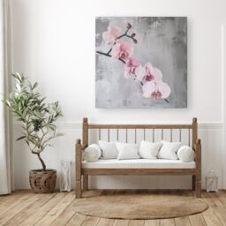 "Warren Reed - Designer Blossom On A Branch Canvas - Size: W30"" x H30""" - thumbnail 1
