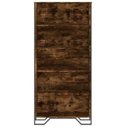 Berkfield Home Classic Book Cabinet Smoked Oak 80x31x169 cm Engineered wood in Brown - Size: 80 x 31 x 169 cm - thumbnail 4