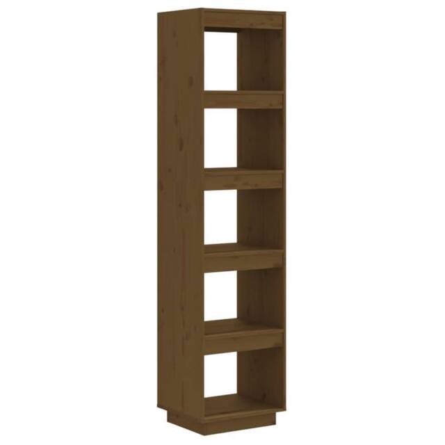 Berkfield Home Book Cabinet/Room Divider Honey Brown 40x35x167 cm Solid Wood Pine - Size: 40 x 35 x 167 cm - image 1