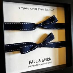 Afewhometruths Personalised Cotton Anniversary Gift in Black - thumbnail 3