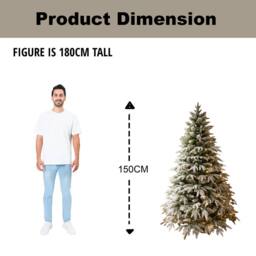 Shatchi 5FT Prelit Green Lapland Fir Christmas Tree Warm White LEDs - thumbnail 8