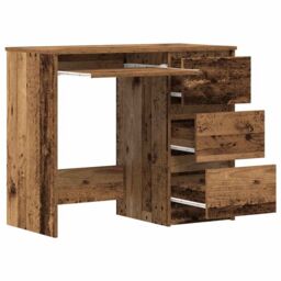 Berkfield Home Desk Old Wood 90x45x76 cm Engineered Wood in Brown - Size: 90 x 45 x 76 cm - thumbnail 5