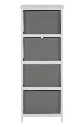 Orsina Nordic Style 4 Grey Fabric Drawers Cabinet, Compact Design Display Cabinet, Spacious Side Cabinet For Bedroom - thumbnail 2