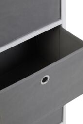 Orsina Nordic Style 4 Grey Fabric Drawers Cabinet, Compact Design Display Cabinet, Spacious Side Cabinet For Bedroom - thumbnail 6