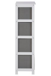Orsina Nordic Style 4 Grey Fabric Drawers Cabinet, Compact Design Display Cabinet, Spacious Side Cabinet For Bedroom - thumbnail 3