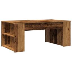 Berkfield Home Coffee Table Old Wood 102x55x42 cm Engineered Wood in Brown - Size: 102 x 55 x 42 cm - thumbnail 6