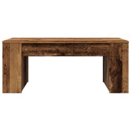 Berkfield Home Coffee Table Old Wood 102x55x42 cm Engineered Wood in Brown - Size: 102 x 55 x 42 cm - thumbnail 4