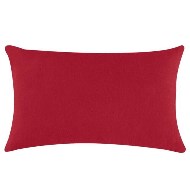 Smart Living Brushed Cotton Bed Linen Fitted Bedsheet or Pillowcase Pair Non Iron in Red - Size: Standard Pillow Case - image 1